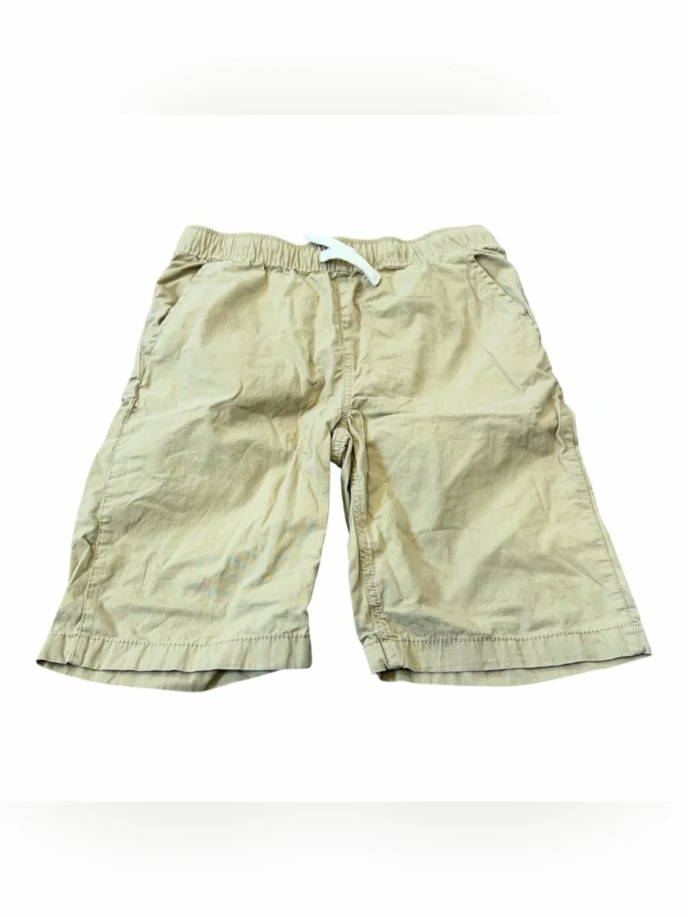 Children's Place Chino Shorts Boys Size 16 Khaki Tan Drawstring Elastic Waist